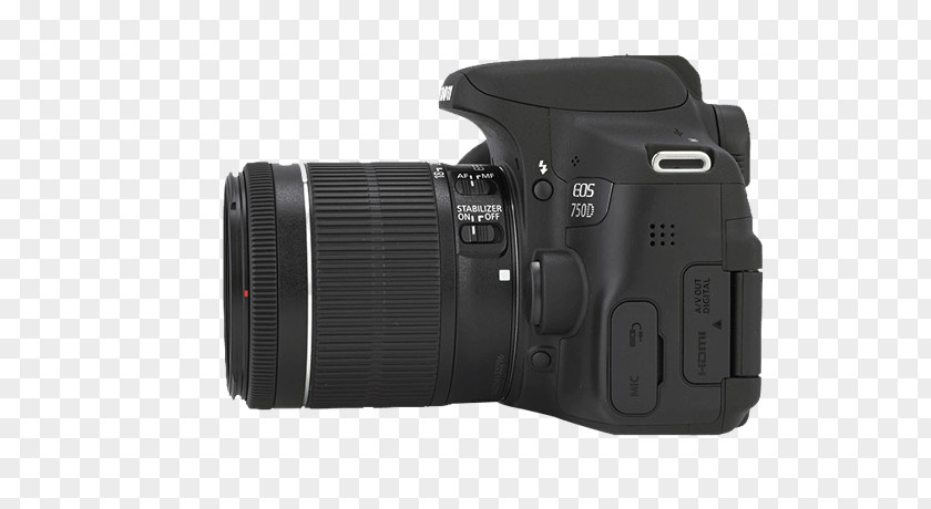Microphone Canon Digital Camera EOS 750D 1200D 77D EF-S 18–55mm Lens PNG