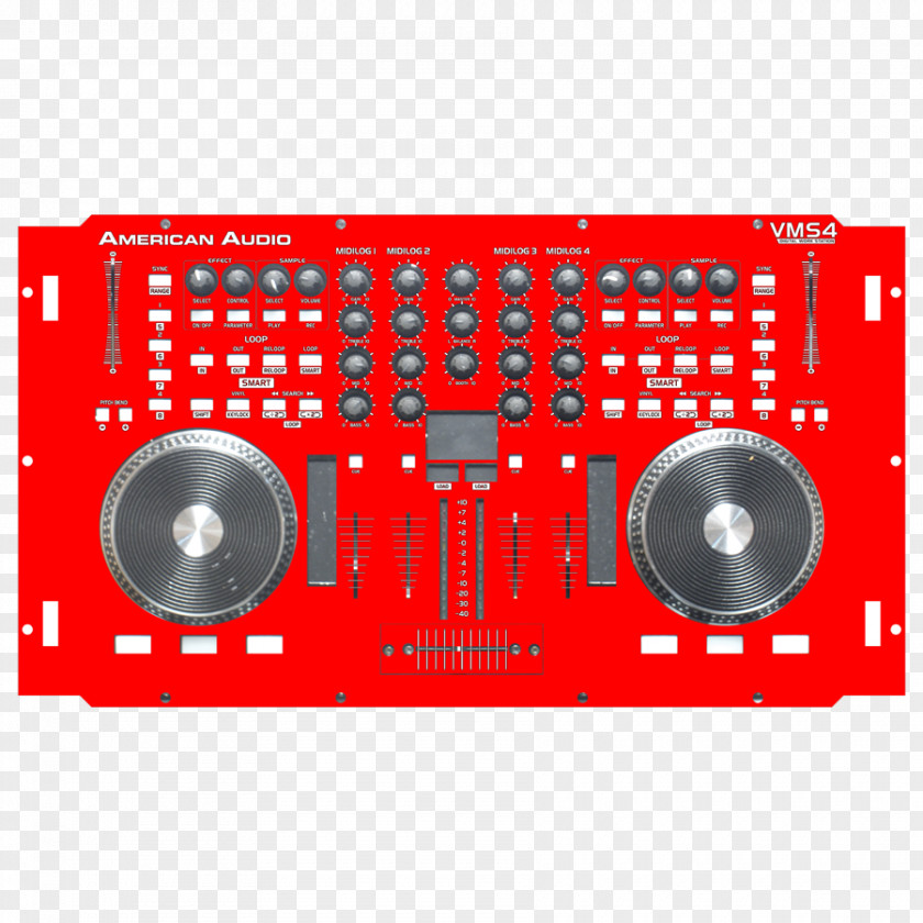 Red Shopping Malls Promotional Stickers Microphone Audio Mixers Disc Jockey MIDI Controllers PNG