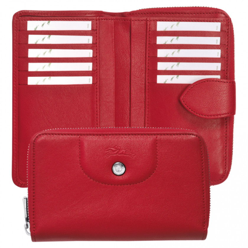 Wallet Leather Pliage Bag Longchamp PNG