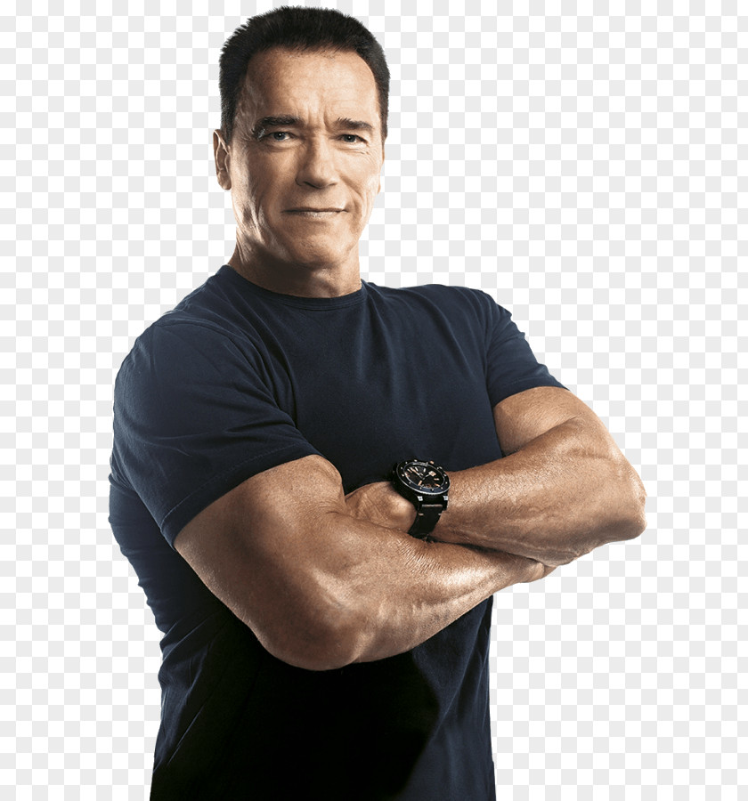 Arnold Schwarzenegger Arms Crossed PNG Crossed, man wearing black crew-neck shirt clipart PNG