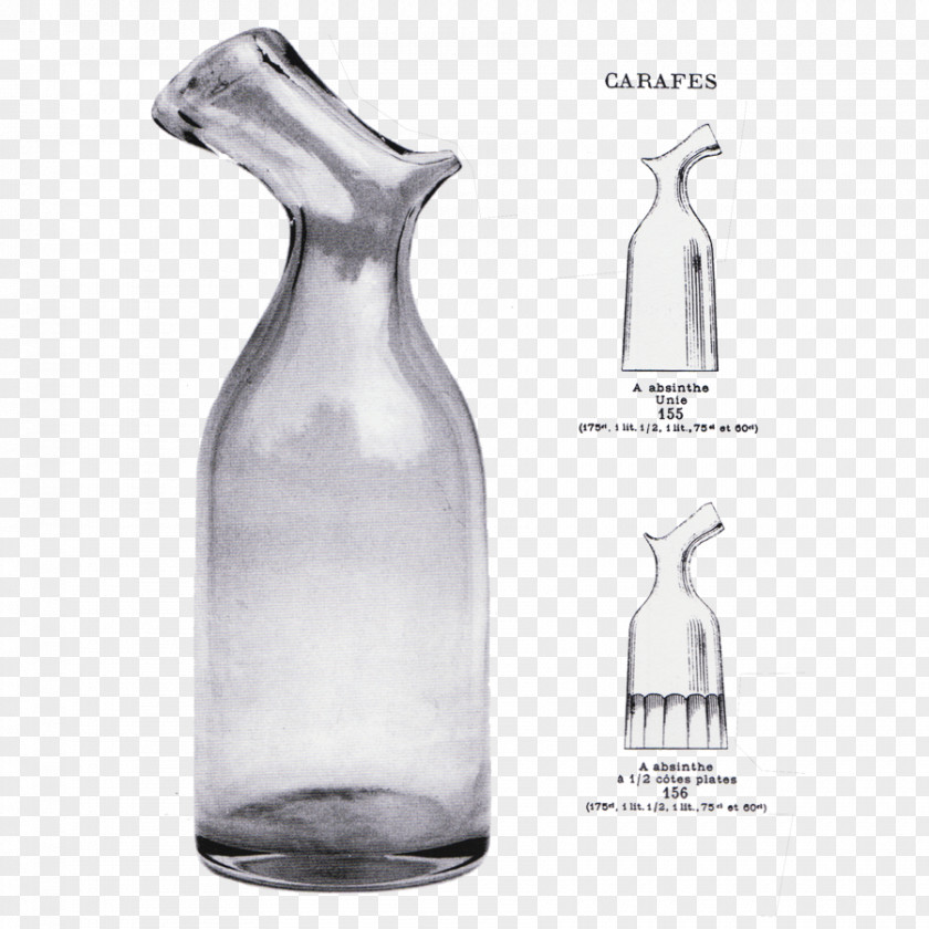 Crystal Ice Cubes Absinthe Carafe Quinquina Glass Bottle PNG