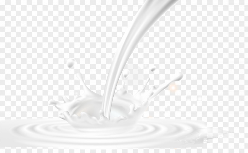 Vector Painted Milk Poured Out White Material Pattern PNG