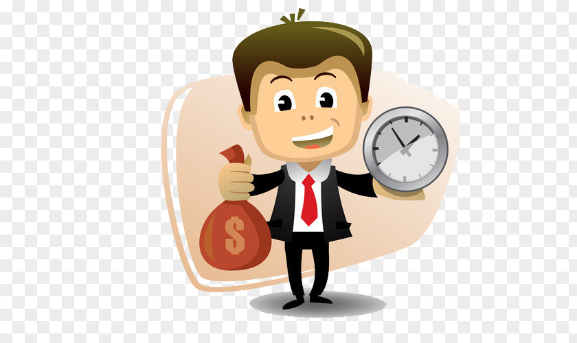 Cartoon Characters Commercial Nature Of Time And Money Businessperson Illustration PNG