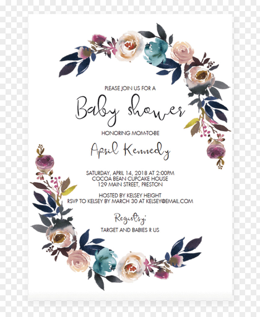 Free Bohemian Invitation Template Wedding Baby Shower Party Convite Child PNG