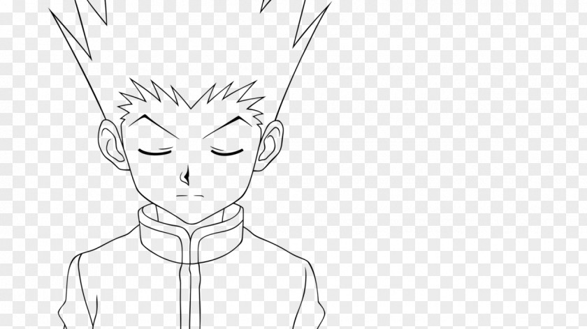 Gon Freecss Eye Drawing Forehead Finger Sketch PNG