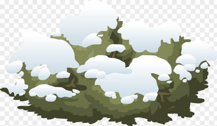 Snow Tree Shrub Clip Art PNG