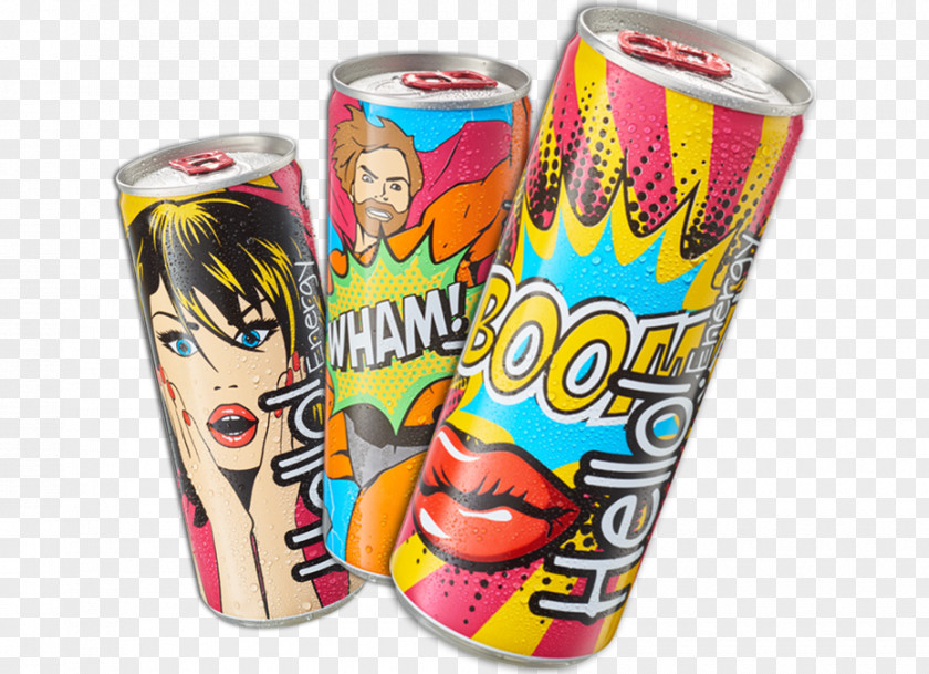 Varicolored Energy Drink Fizzy Drinks Tin Can PNG