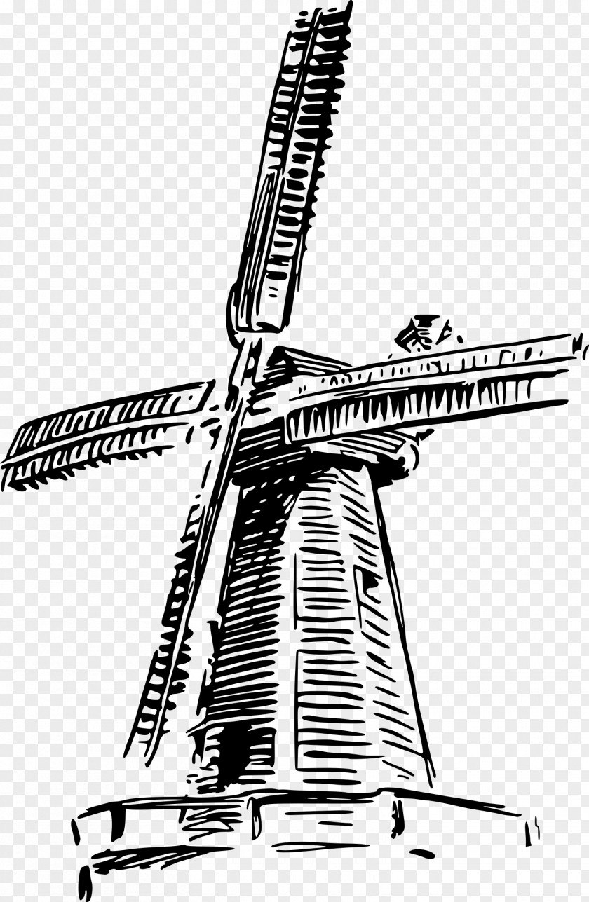 Windmill Drawing Clip Art PNG