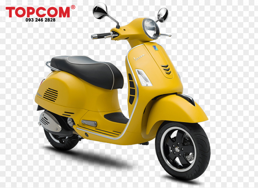 Yellow Vespa Piaggio GTS 300 Super Car PNG