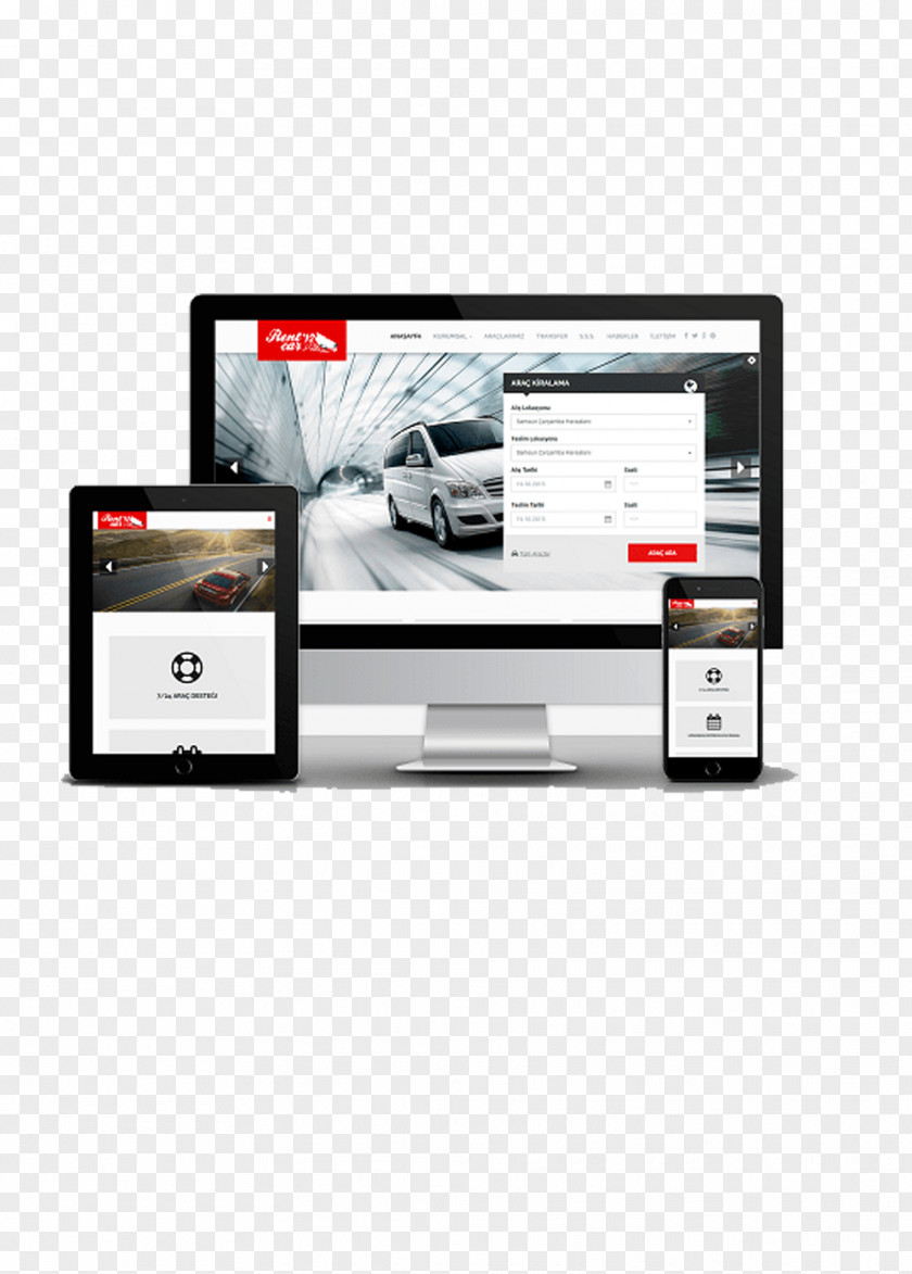 Car Rental Web Design PNG