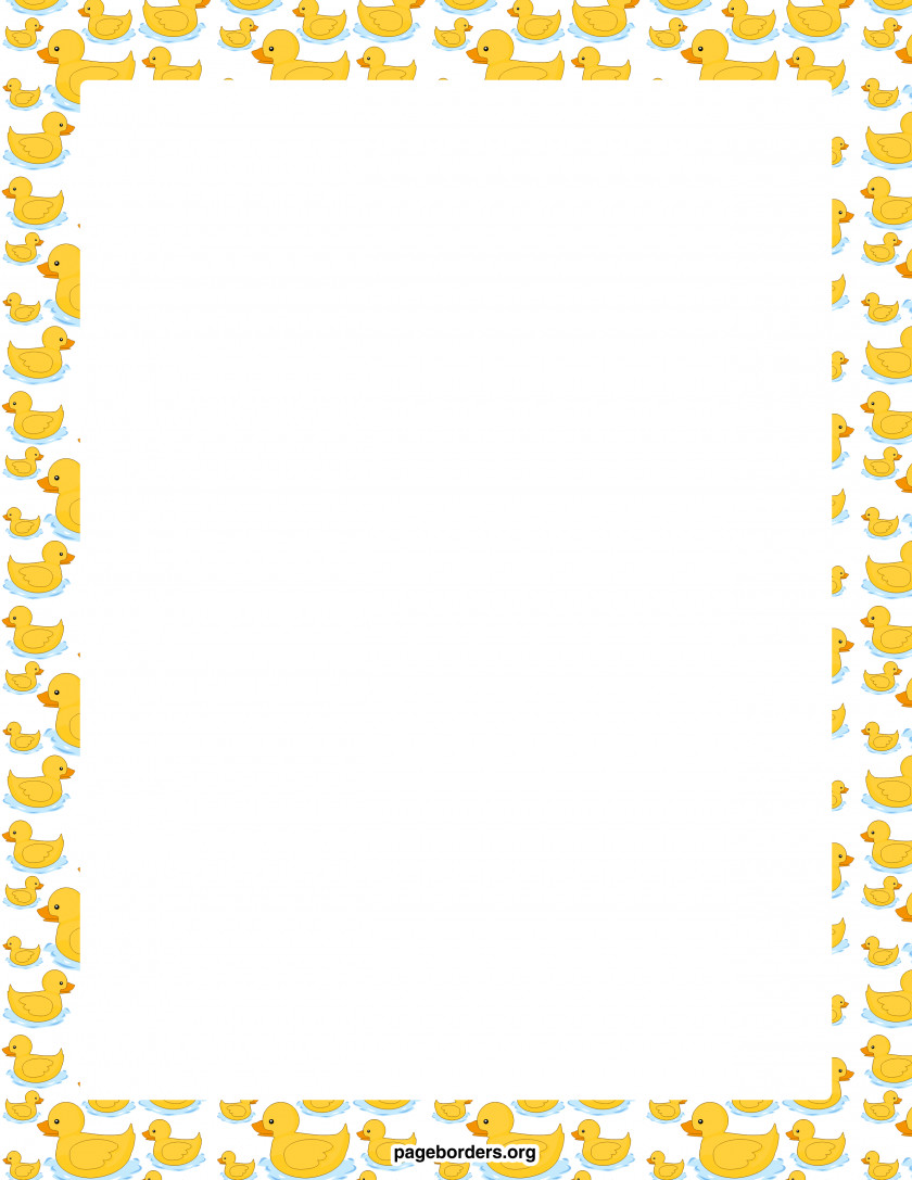 Frog Border Rubber Duck Paper Clip Art PNG