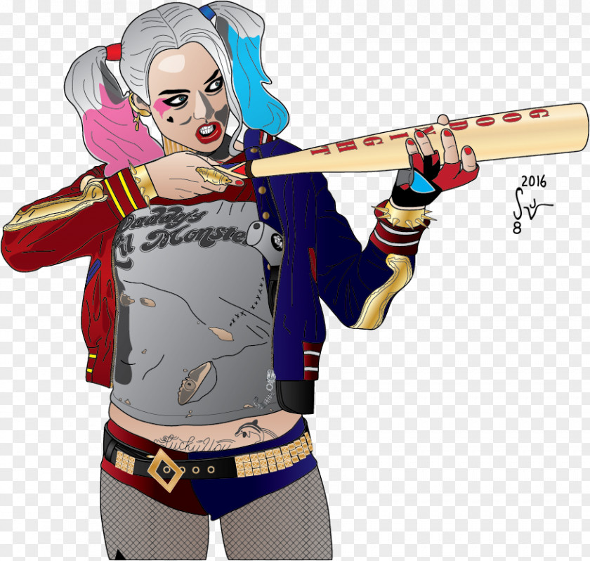 Margot Robbie Harley Quinn Joker Batman Art PNG