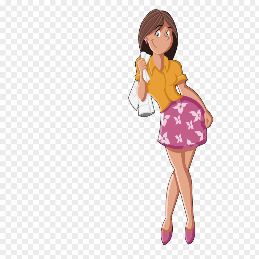 Beautiful Beauty Model Cartoon PNG