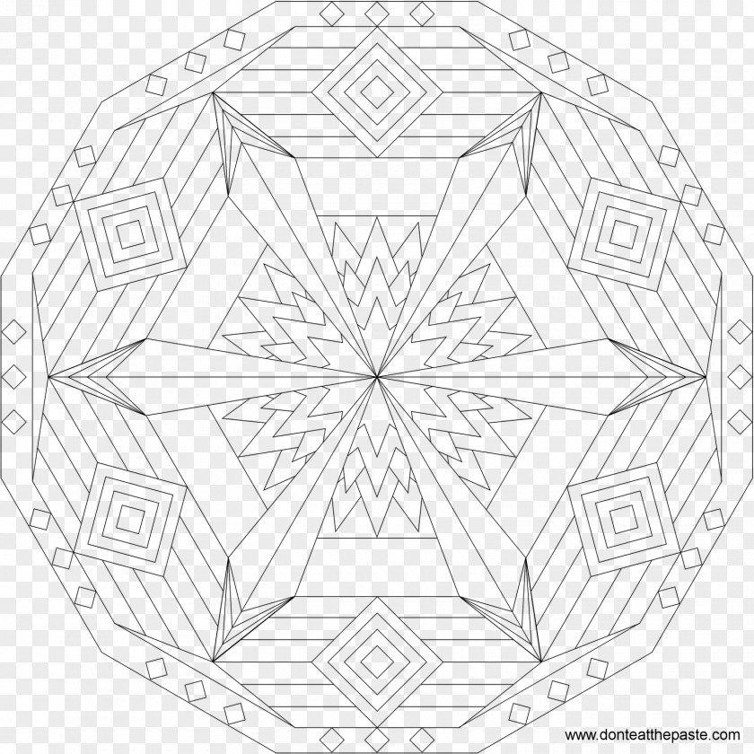 European And American Pattern Sand Mandala Sacred Geometry Coloring Book PNG