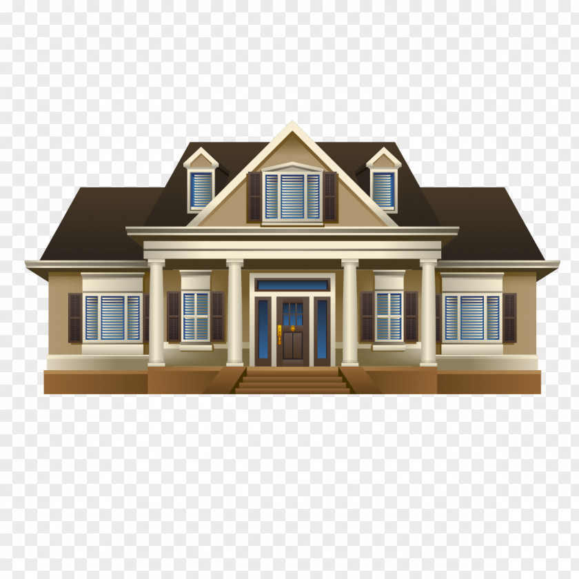 Luxury Villas Houses House Villa Drawing Illustration PNG