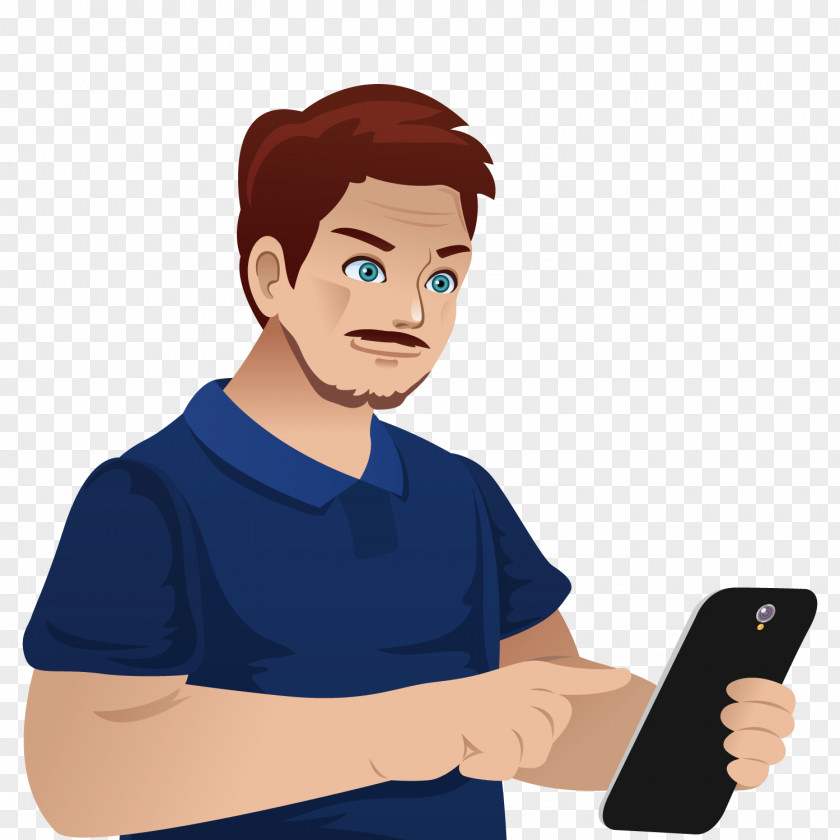 Play The Man On Phone Mobile Phones Cartoon Telephone PNG
