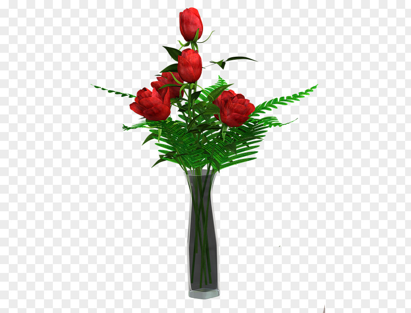 Poppies Vase Flower Bouquet Image PNG