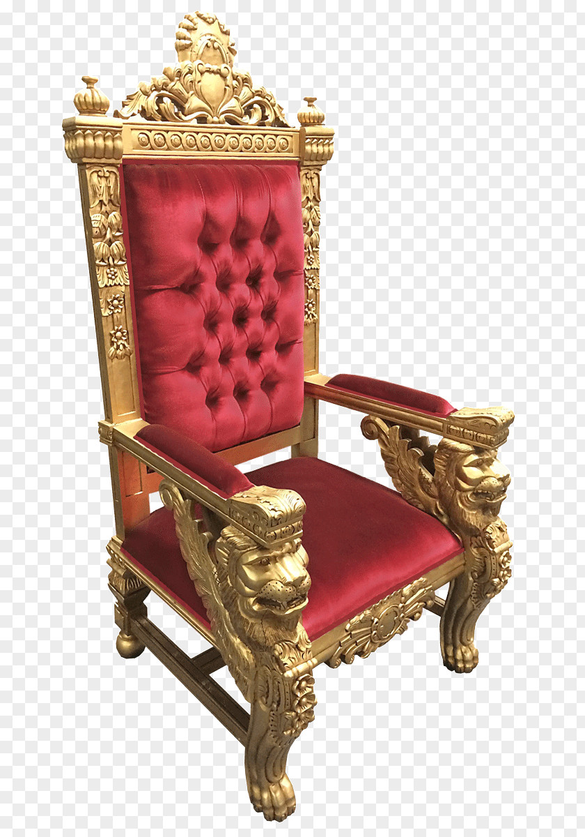 Throne Chair Table Furniture Santa Claus PNG