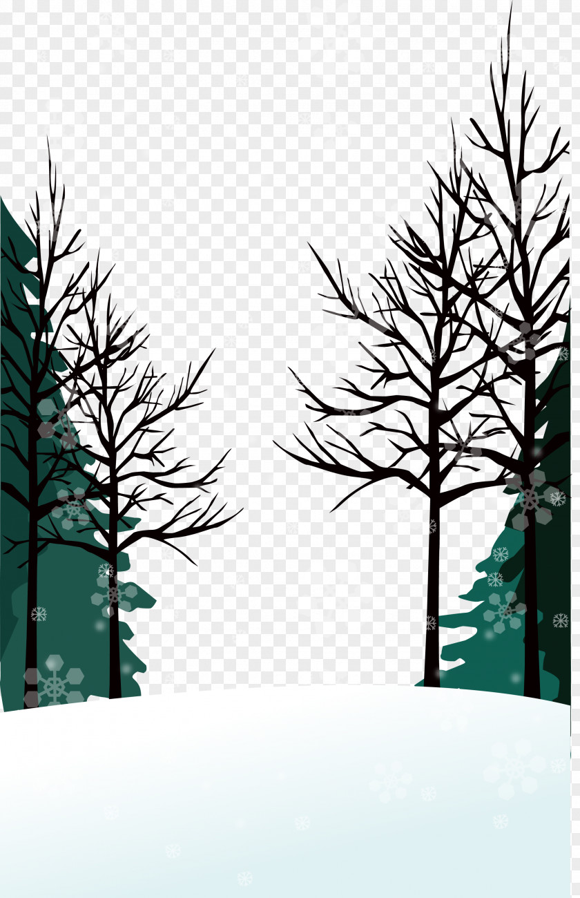 Winter Background Vector Wallpaper PNG