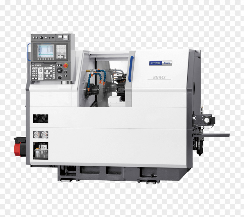 Automatic Lathe Computer Numerical Control Spindle Turning Machining PNG