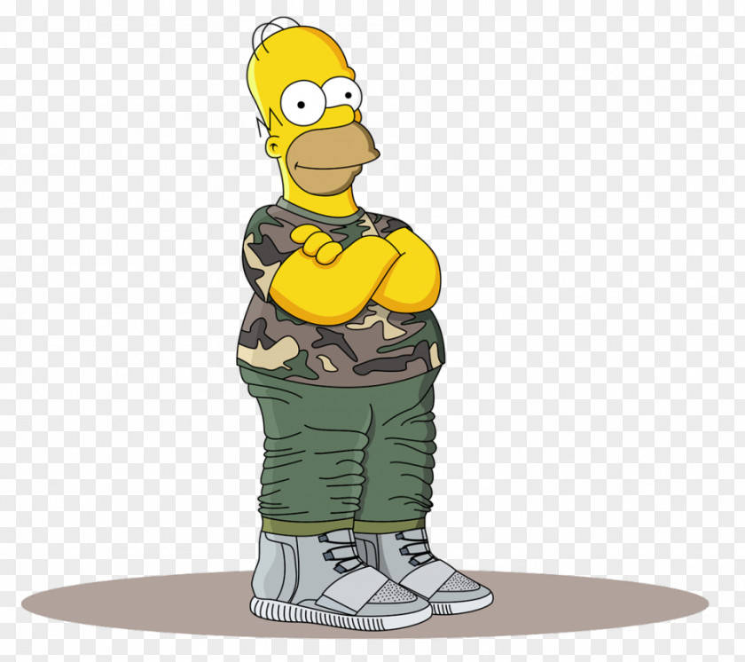 Bart Simpson Homer Lisa Marge Adidas Yeezy PNG