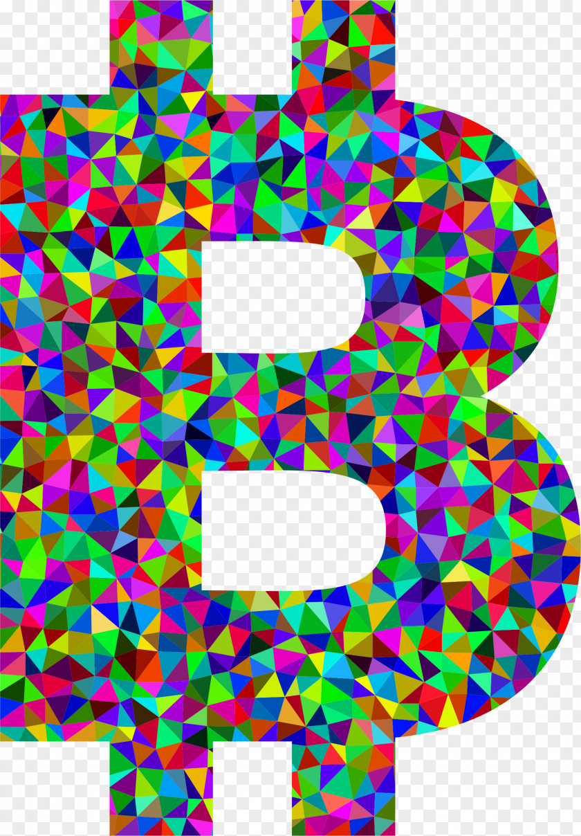 Low Poly Bitcoin Cryptocurrency Hard Fork PNG