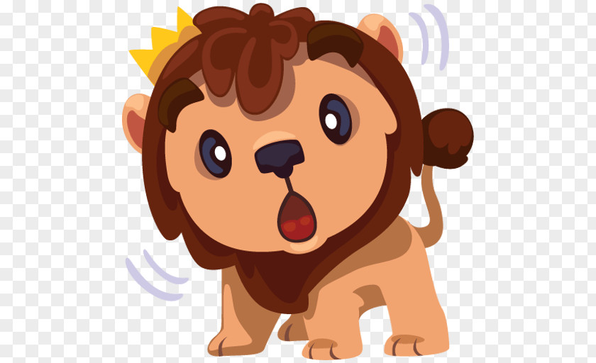 Puppy Lion Sticker Telegram VKontakte PNG