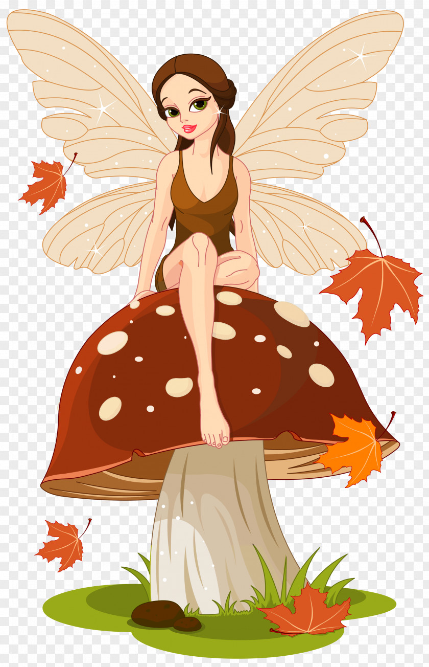 Autumn Fairyand Mushroom Clip-Art Image Fairy Ring Marasmius Oreades Fungus PNG