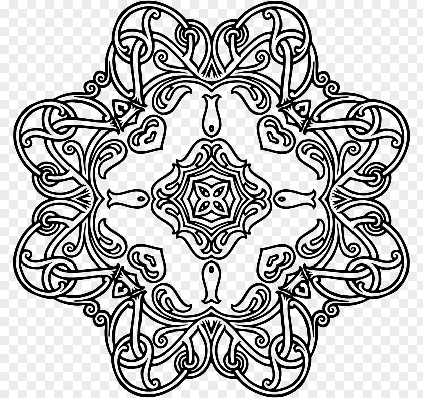 Design Drawing Geometry Floral Coloring Book PNG