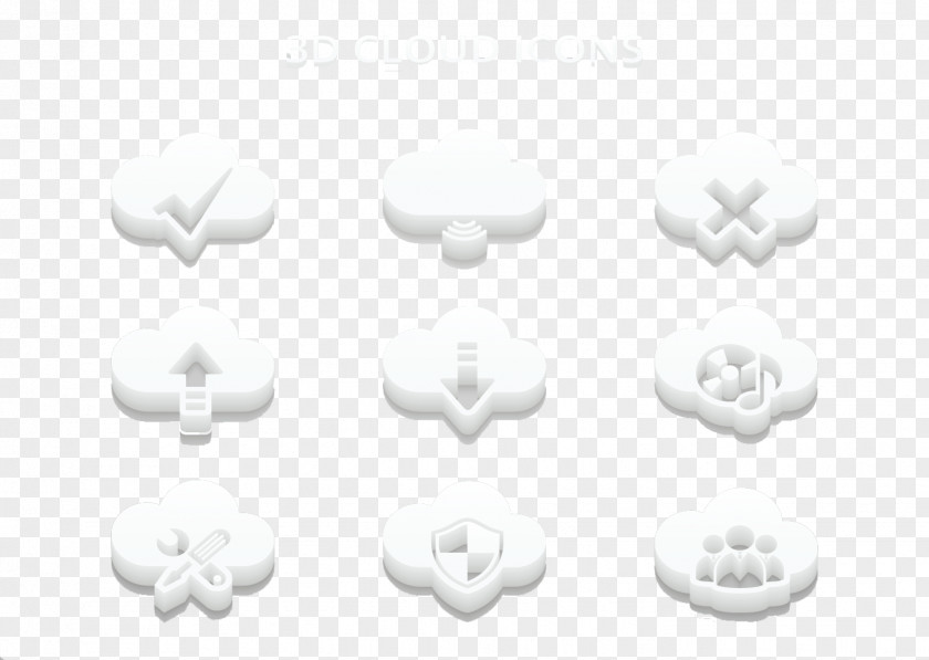 Three-dimensional Cloud Icon Download PNG