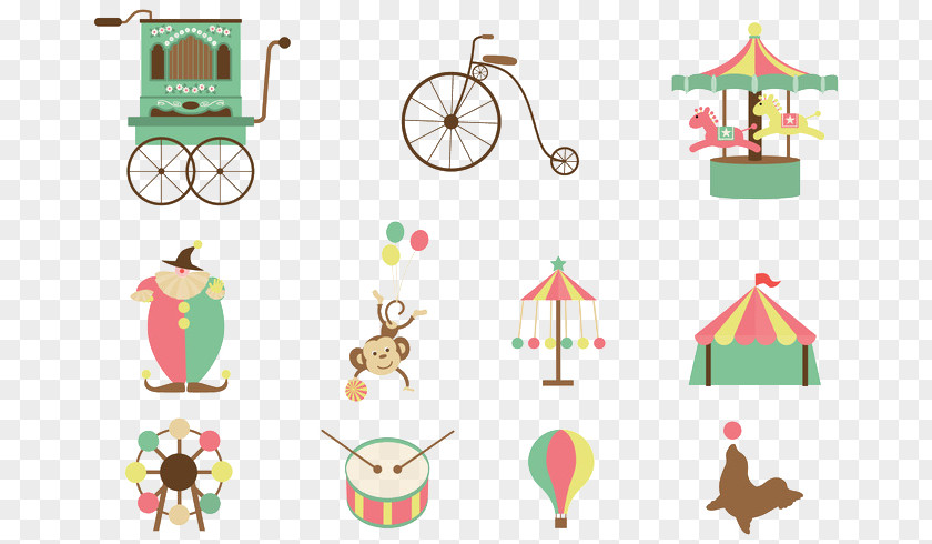 Circus Elements Summary Brush Euclidean Vector Clip Art PNG