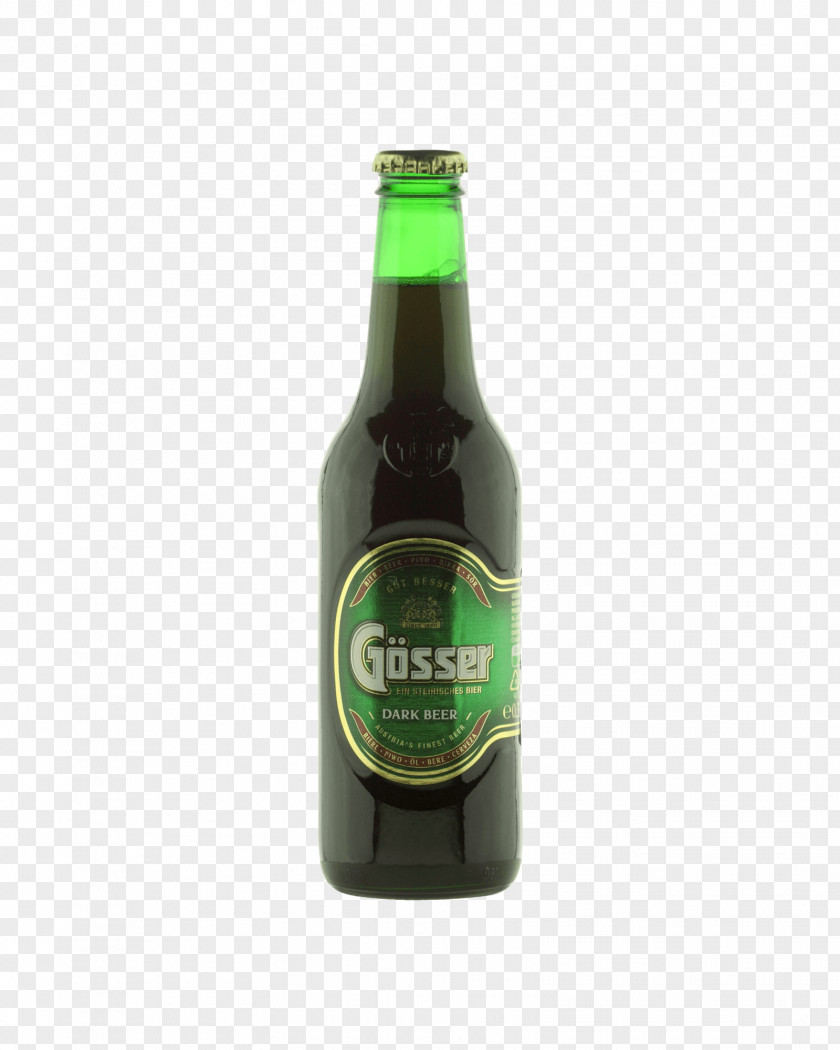 Dark Beer Bottle Liqueur Glass PNG