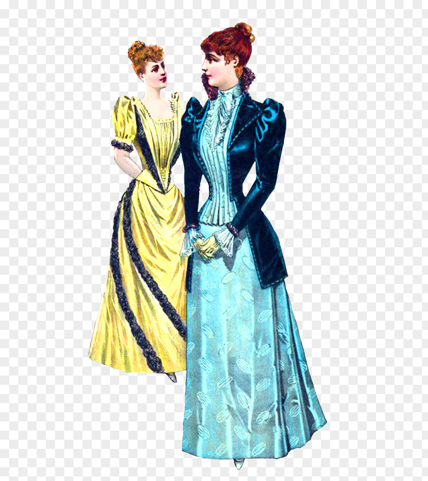 Dress Victorian Fashion Era Clothing Clip Art PNG