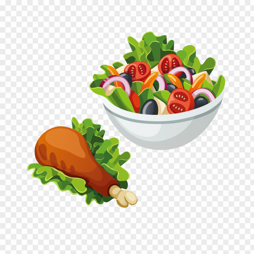 Vector Fruit Salad And Chicken Junk Food Greek Fast Mexican Cuisine Pizza PNG