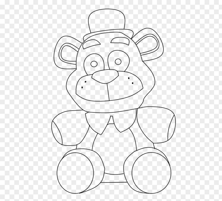 Five Nights At Freddy's 2 Teddy Bear Drawing Line Art PNG at bear art, others clipart PNG