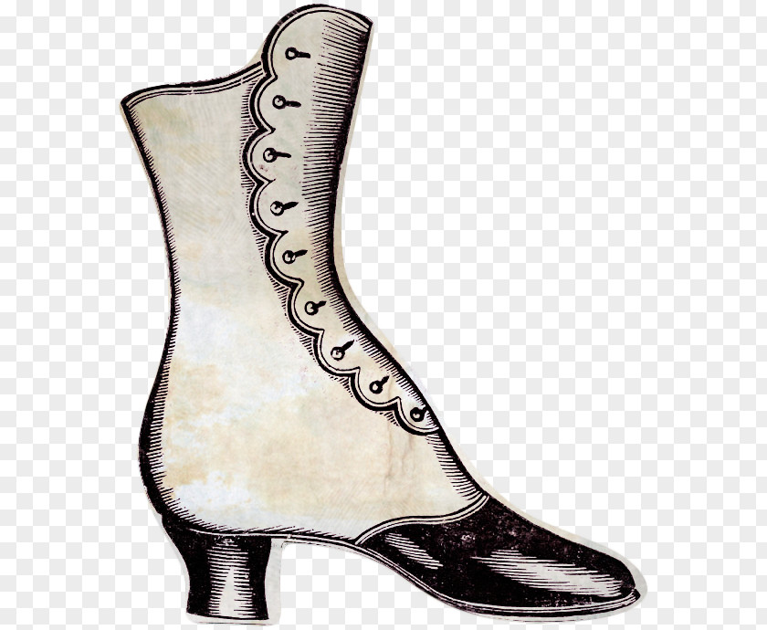 Hand-painted Boots Victorian Era Boot Die Cutting Trade Card PNG