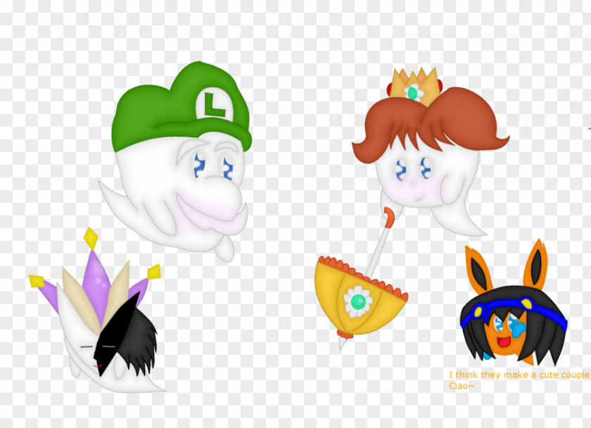 Luigi Princess Daisy Boos Super Paper Mario Video Games PNG