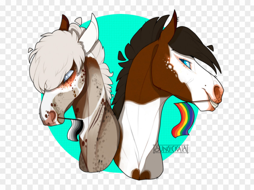 Pride Demon Sketch Mustang Donkey Dinétah Halter Art PNG