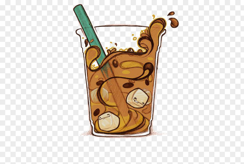 Iced Coffee Soft Drink Cafe Caffxe8 Mocha PNG