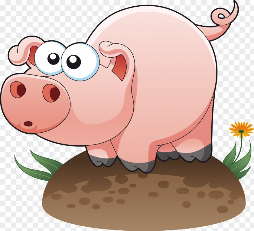 Pig Vector Piglet Cartoon Clip Art PNG