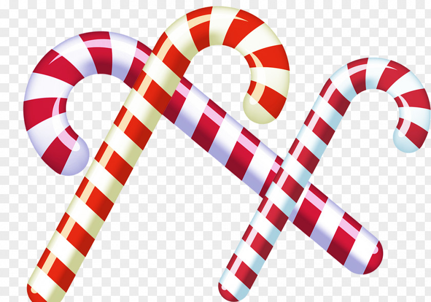 Red And White Lollipop Candy Cane Stick Christmas PNG