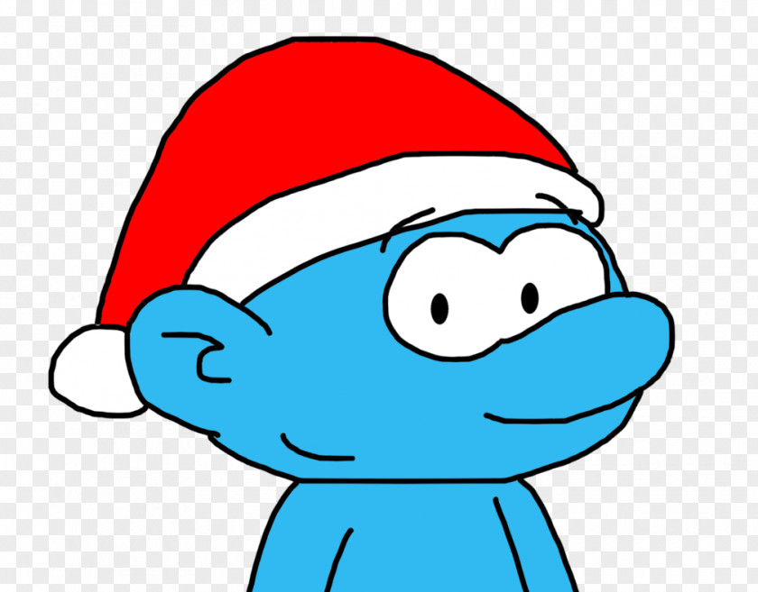 Smurfs Coloring Pages Festive Santa Cap Claus Christmas Day Clip Art Holiday PNG