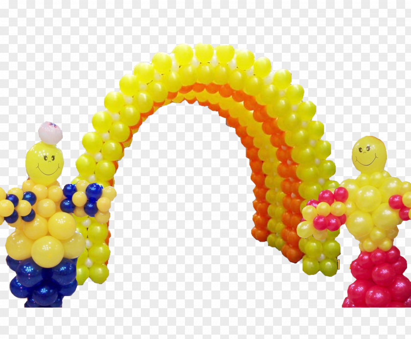 Yellow And Villain Style Balloon Designer PNG