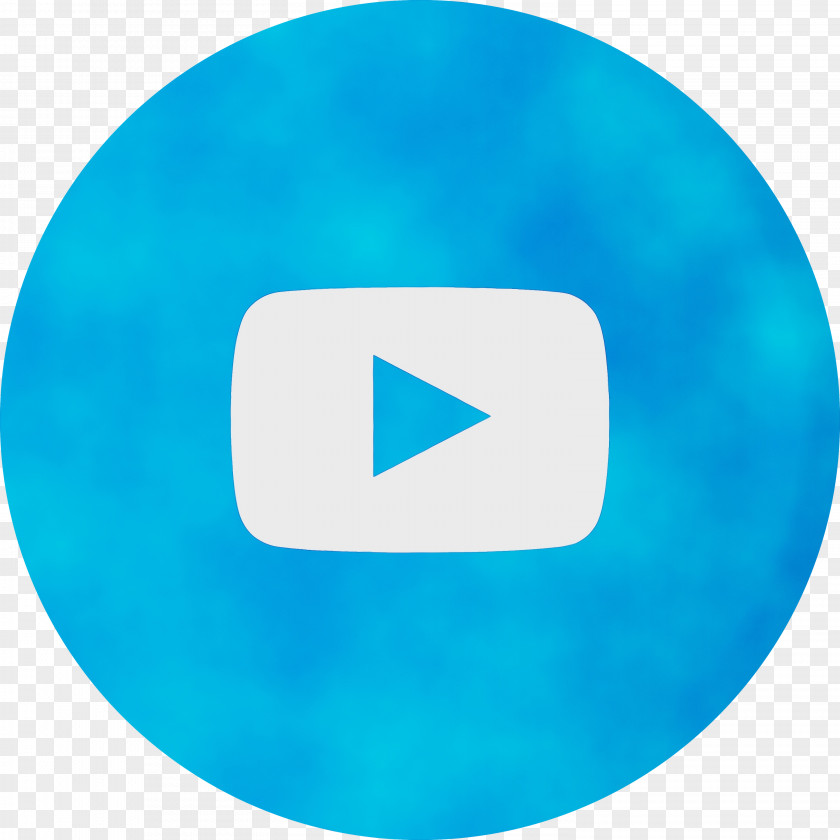 Youtube Logo Icon Watercolor Paint Wet Ink PNG