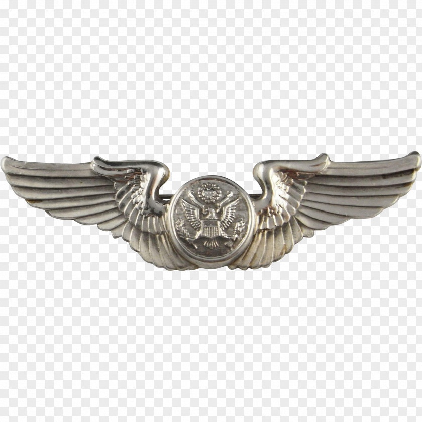 Air Force Uniform Brooch Silver 0506147919 Pin Military PNG