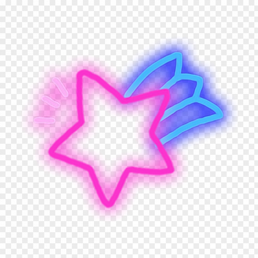 Neon Stars Clip Art Image Desktop Wallpaper Color PNG