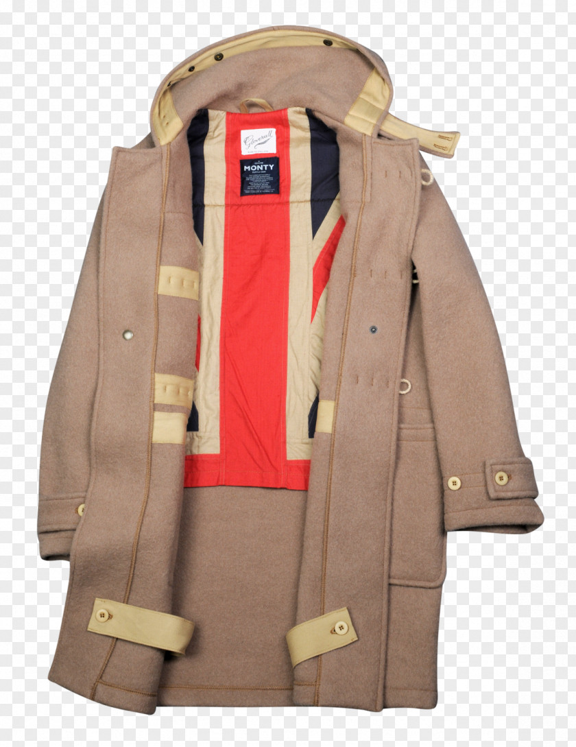 Plane Flag Coat Sleeve Jacket Beige PNG