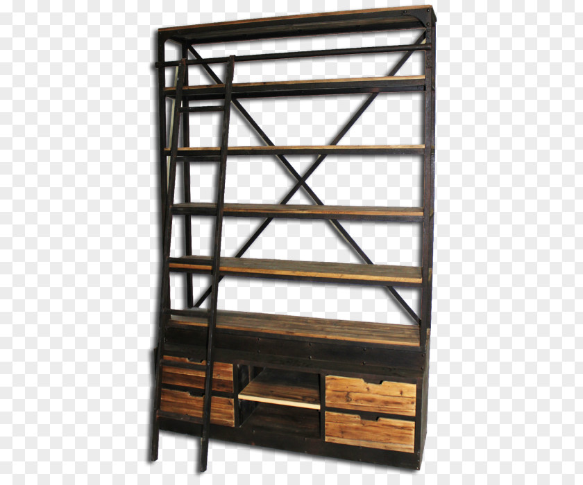 Table Bookcase Furniture Shelf Wood PNG