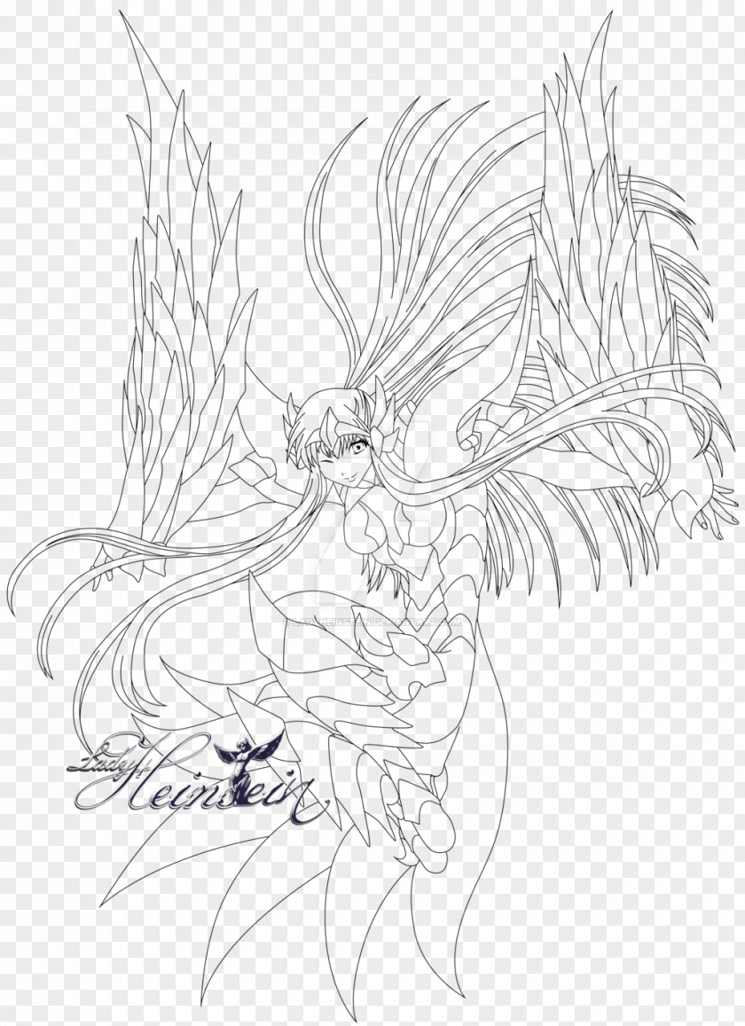 Fairy Line Art Inker Cartoon Sketch PNG