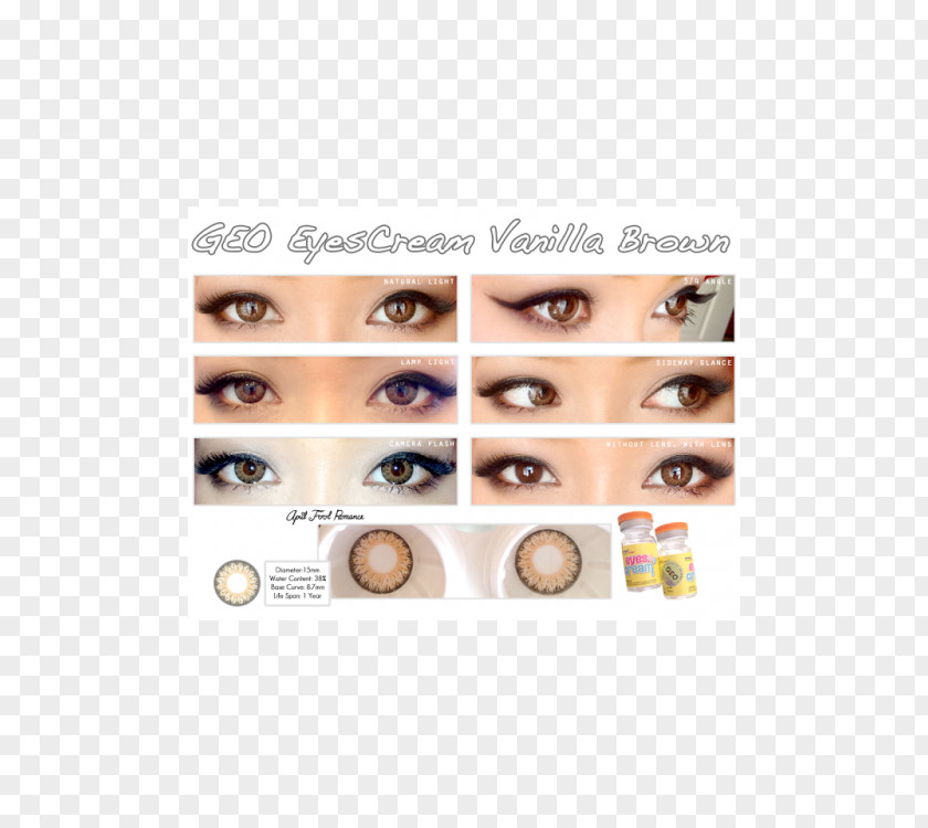 Vanilla Cream Circle Contact Lens Lenses Eye Shadow PNG